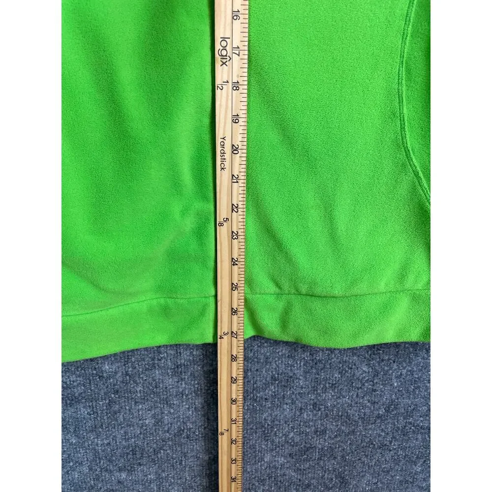 Adidas Fleece Sweater Full Zip Large Lime Green Long‎ Sleeve